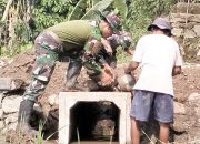 TMMD ke 120 Kodim 0623/Cilegon: Pemasangan Gorong-Gorong Supaya Kuat Sehingga Truk Pengangkut Material Bisa di Lewati