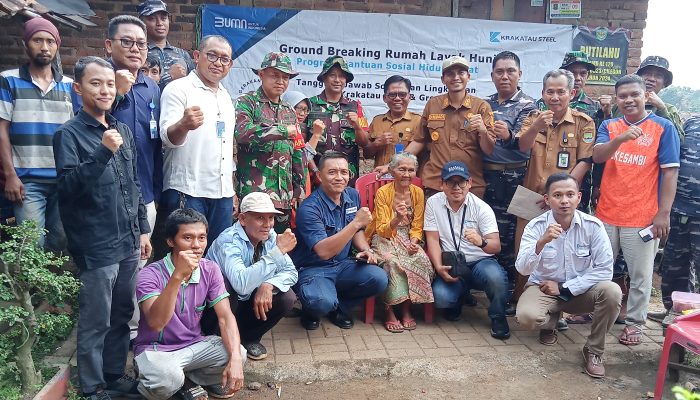 Kodim 0623/Cilegon Berkolaborasi Bersama PT Krakatau Steel: Dalam Rangka TMMD ke 120 Membangun Rumah Nenek Asiyah