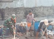 Babinsa Koramil 2305/Cinangka, Karbak Kegiatan Pembuatan TPT