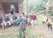 Babinsa Koramil 2306/Mancak, Komsos Membahas Tentang Gotong Royong Jalan
