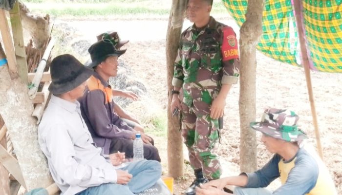 Babinsa Koramil 2305/,Cinangka, Komsos Membahas Tentang Rencana Pengairan