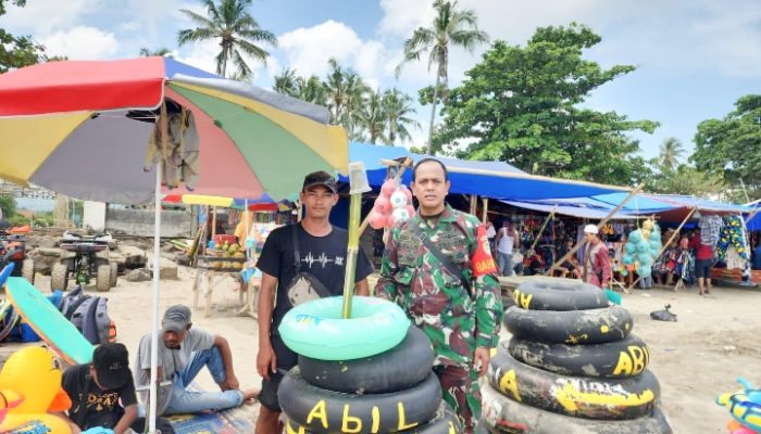 Babinsa Koramil 2304/Anyar, Komsos Membahas Tentang Keamanan Pantai