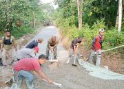 Babinsa Koramil 2305/Cinangka, Karbak Pembangunan Jalan Swadaya