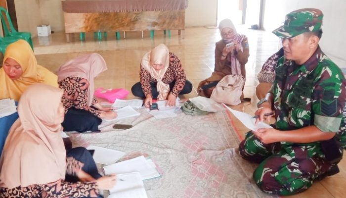 Babinsa Koramil 2306/Mancak, Puan Ter Pendataan Kegiatan Ibu-ibu PKK