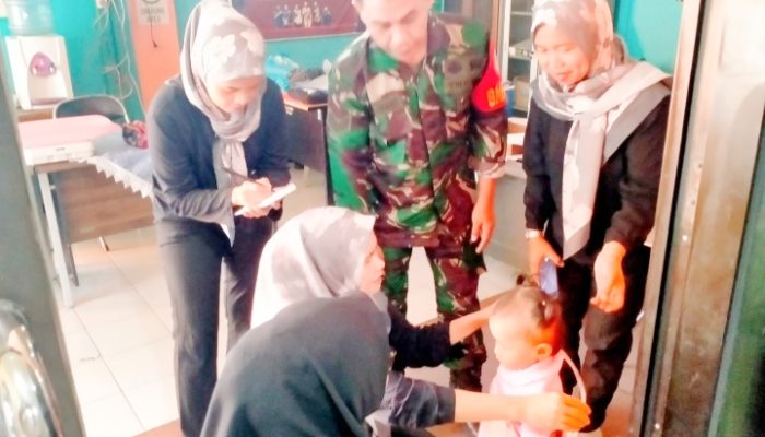 Babinsa Koramil 2303/Pulomerak, Puan Ter Imunisasi Balita
