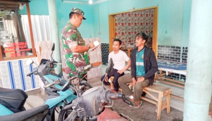 Babinsa Koramil 2306/Mancak, Puan Ter Mendata Keluarga Tidak Mampu