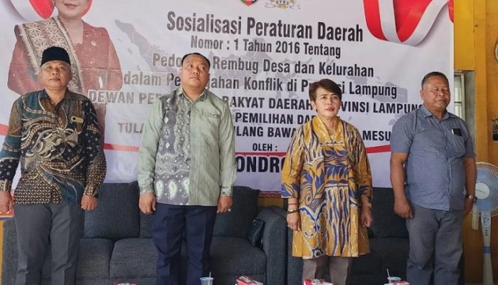 Budhi Condrowati Anggota DPRD Provinsi Lampung Gelar Sosialisasi Perda di Tiyuh Marga Asri