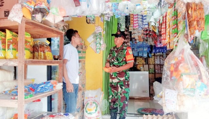 Babinsa Koramil 2303/Pulomerak, Puan Ter Pengecekan Harga Sembako