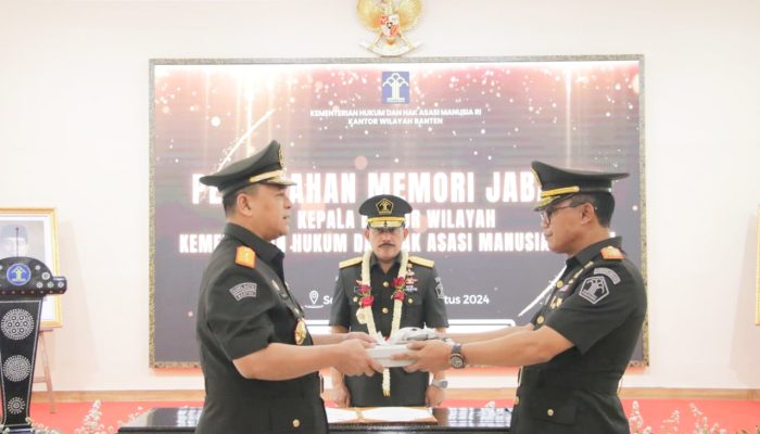 Kalapas Cilegon Hadiri Momen Bersejarah, Sertijab Kakanwil Kemenkumham Banten Resmi Berganti