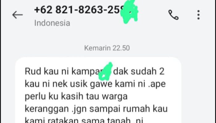 Bos Timah Ilegal Mentok Ajang Maki Maki dan Ancam Ratakan Rumah Wartawan
