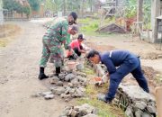 Babinsa Koramil 2307/Ciwandan, Karbak Pembangunan Pondasi Pagar
