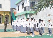 Babinsa Koramil 2302/Bojonegara, Bintahwil Memberikan Materi PBB