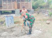 Babinsa Koramil 2302/Bojonegara, Karbak Pembangunan Pondasi Rumah Warga