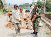 Babinsa Koramil 2302/Bojonegara, Karbak Pembangunan Irigasi Jalan