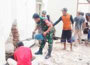 Babinsa Koramil 2306/Mancak, Karbak Membantu Renovasi Masjid