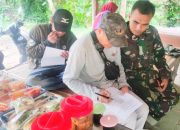 Babinsa Koramil 2304/Anyer, Puan Ter Pendataan Jumlah Warga Yang Belum Memiliki BPJS