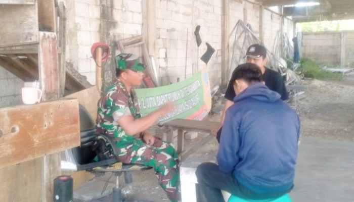 Babinsa Koramil 2307/Ciwandan, Komsos Membahas Tentang Pembangunan Poskamling
