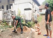 Babinsa Koramil 2305/Cinangka, Karbak Pemasangan Pondasi
