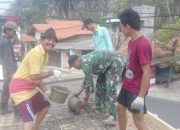 Babinsa Koramil 2304/Anyer, Karbak Pengecoran Masjid