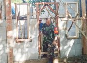 Babinsa Koramil 2305/Cinangka, Karbak Pemasangan Tembok Rumah