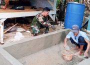 Babinsa Koramil 2305/Cinangka, Karbak Pembuatan Kolam Ikan