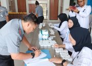 Bersama BNN Kota Pangkalpinang, Lapas Narkotika Pangkalpinang Adakan Tes Urine bagi Seluruh Pegawai