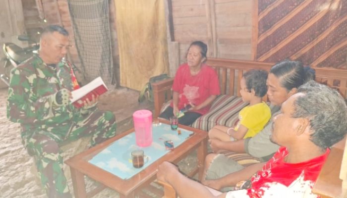 Babinsa Koramil 2304/Anyar Puan Ter Pendataan Jumlah Warga Belum Memiliki BPJS