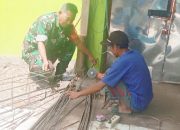 Babinsa Koramil 2302/Bojonegara, Karbak Pemasangan Kramik