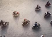 Puluhan Geng Motor Nyatakan Bubar, Bakar Atribut Depan Kapolda Babel