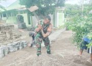 Babinsa Koramil 2303/Pulomerak, Karbak Pemasangan Paving Blok