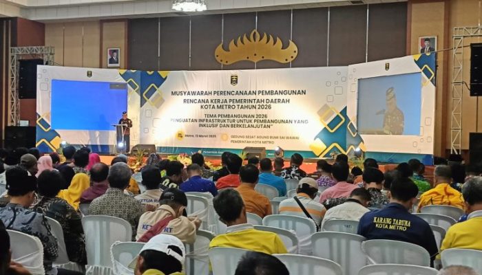 Rencanakan Kerja di Tahun 2026, Pemkot Metro Gelar Musrenbang Tingkat Kota