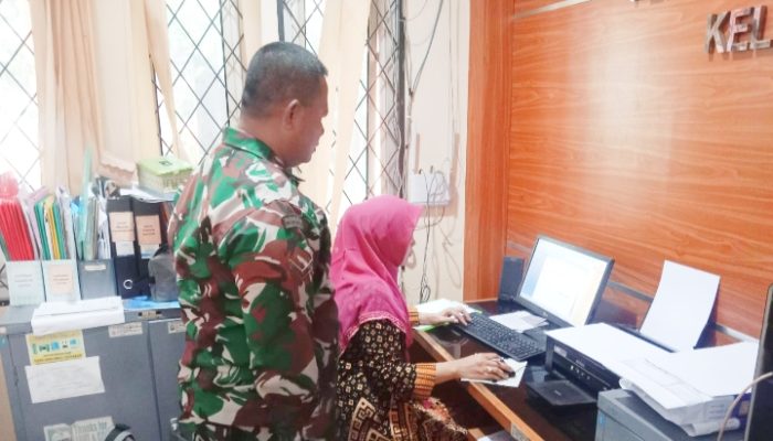 Babinsa Koramil 2307/Ciwandan, Puan Ter Pendataan Data Imunisasi