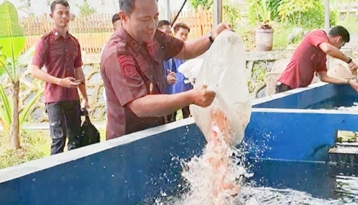 Tabur 1000 Benih Ikan Nila, Upaya Lapas Cilegon Dukung Program Ketahanan Pangan