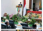 Sidang Paripurna DPRD Provinsi Lampung RMD Didampingi Jihan Nurlela Sampaikan Pidato Perdana