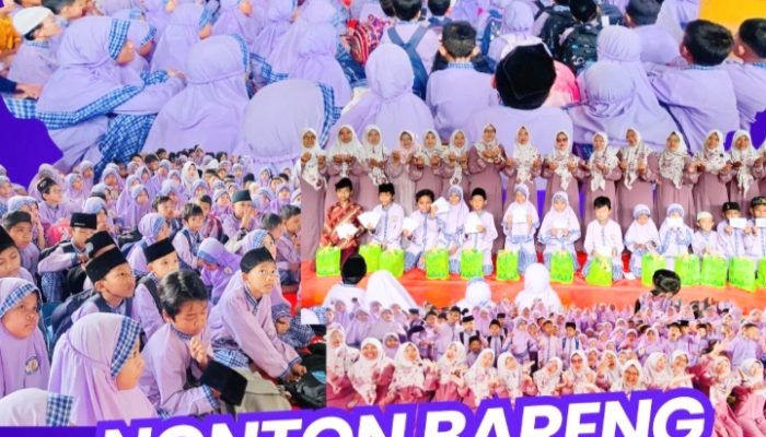 Penutupan Sanlat SDN 09 Kota Cilegon : Membagikan Parcel Ramadhan