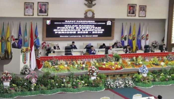 DPRD Lampung menggelar rapat paripurna perdana bersama Gubernur Lampung periode 2025-2030