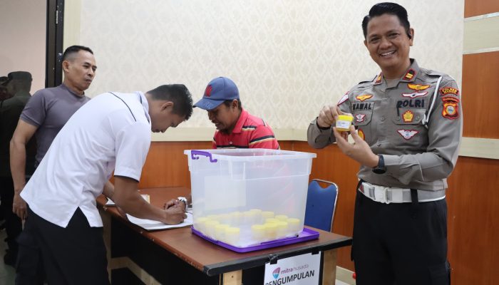 Personel Polres Maros Jalani Pemeriksaan Kesehatan Dan Deteksi Dini Narkotika