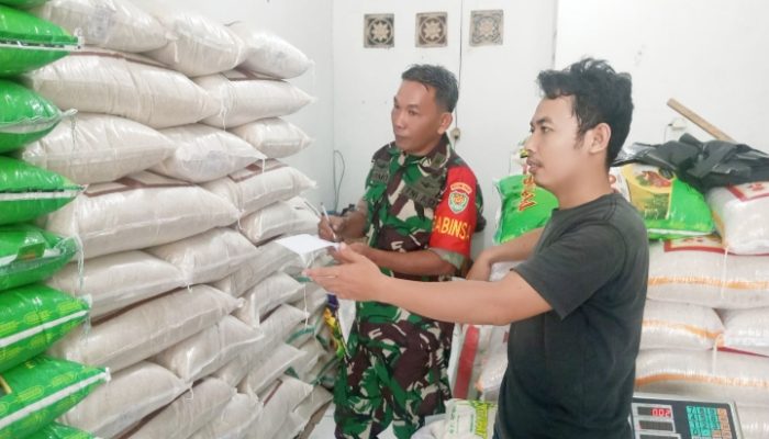 Babinsa Koramil 2302/Bojonegara, Puan Ter Mendata Harga Beras