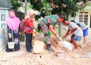 Babinsa Koramil 2302/Bojonegara, Karbak Pembuatan Jalan Kampung