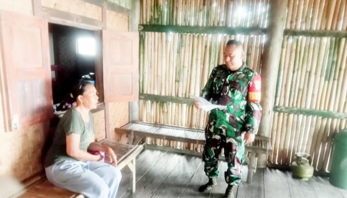 Babinsa Koramil 2305/Cinangka, Puan Ter Mendata Penerima Bansos