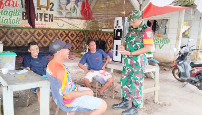 Babinsa Koramil 2304/Anyer, Puanter Pendataan Warga Belum Memiliki BPJS