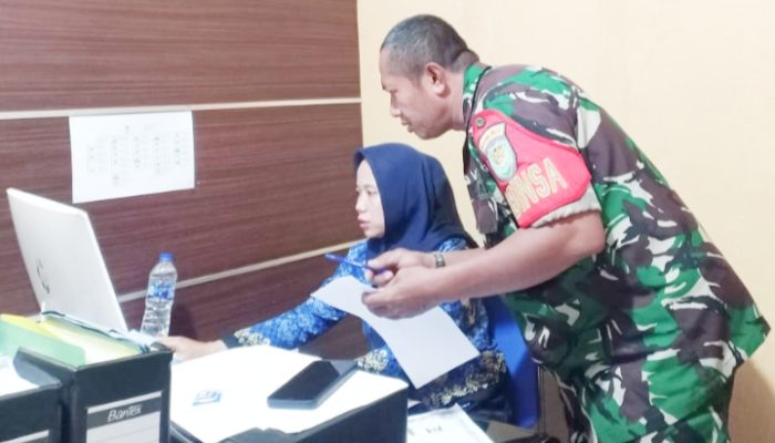 Babinsa Koramil 2307/Ciwandan, Puan Ter Pendataan Imunisasi