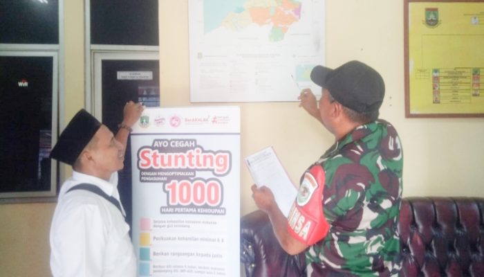 Babinsa Koramil 2301/Cilegon, Puan Ter Pendataan Stunting