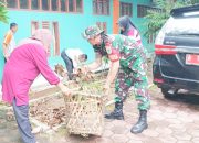 Babinsa Koramil 2301/Cilegon, Karbak Pembersihan Kotoran Sampah
