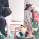 Babinsa Koramil 2304/Anyar Giat Bintahwil Panen Padi