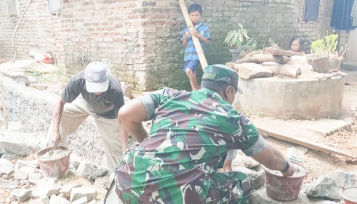 Babinsa Koramil 2306/Mancak, Karbak Pembuatan Saluran Air