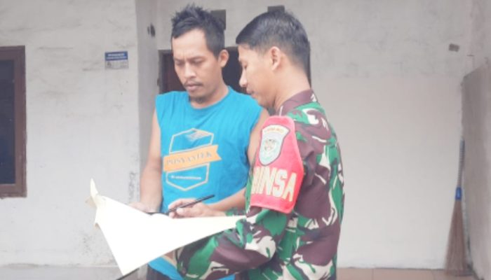 Babinsa Koramil 2307/Ciwandan, Puan Ter Pendataan Jumlah Penduduk