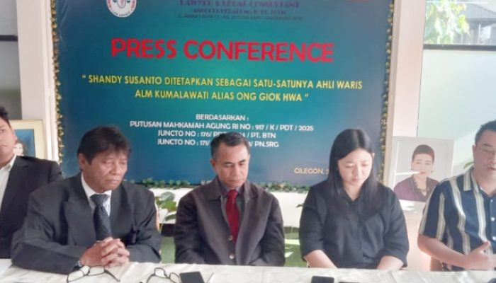 Shandy Susanto Sebagai Satu-Satunya Ahli Waris Dari Almarhumah Kumalawati Resmi dan Berkekuatan Hukum