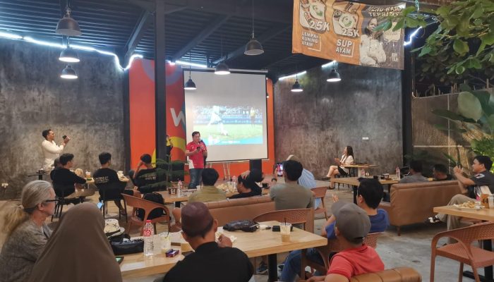 Meriah dan Penuh Keceriaan, Nobar Timnas Bareng Basit Cinda