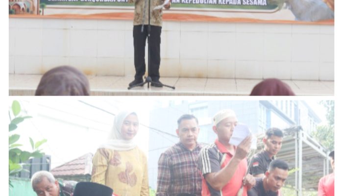 Kodim 0623/Cilegon Melaksanakan Qurban Lima Sapi 17 Kambing dan Domba